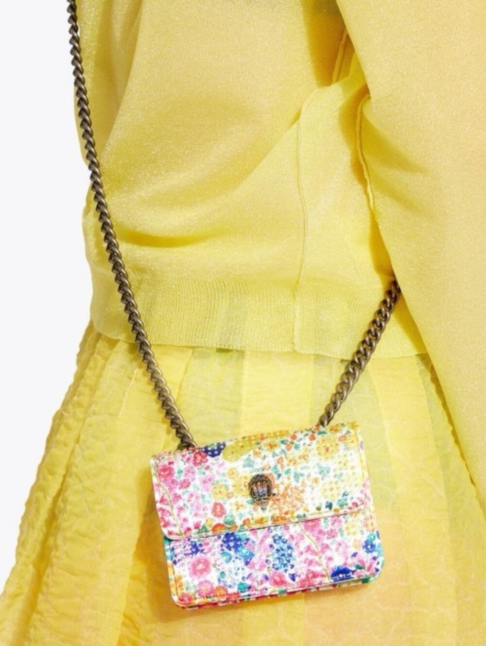 Kurt Geiger Multicolor Crystal-Embellished Mini micro Kensington Crossbody Bag